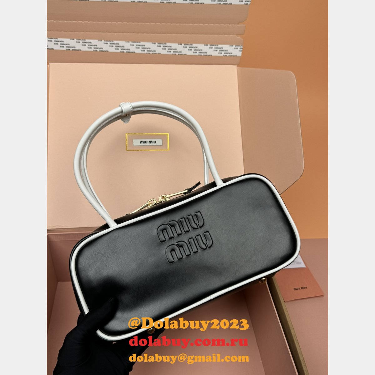 Perfect MIU MIU Beau Calfskin Leather Bag 5BB173