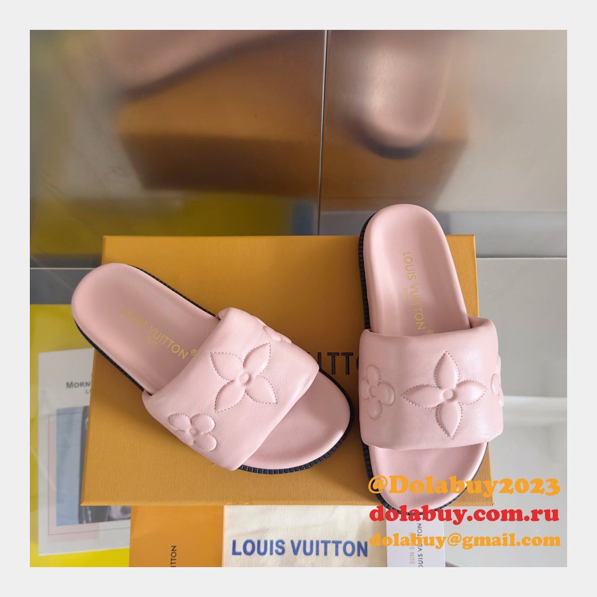 Duplicate LV Shore Flat Comfort Mule