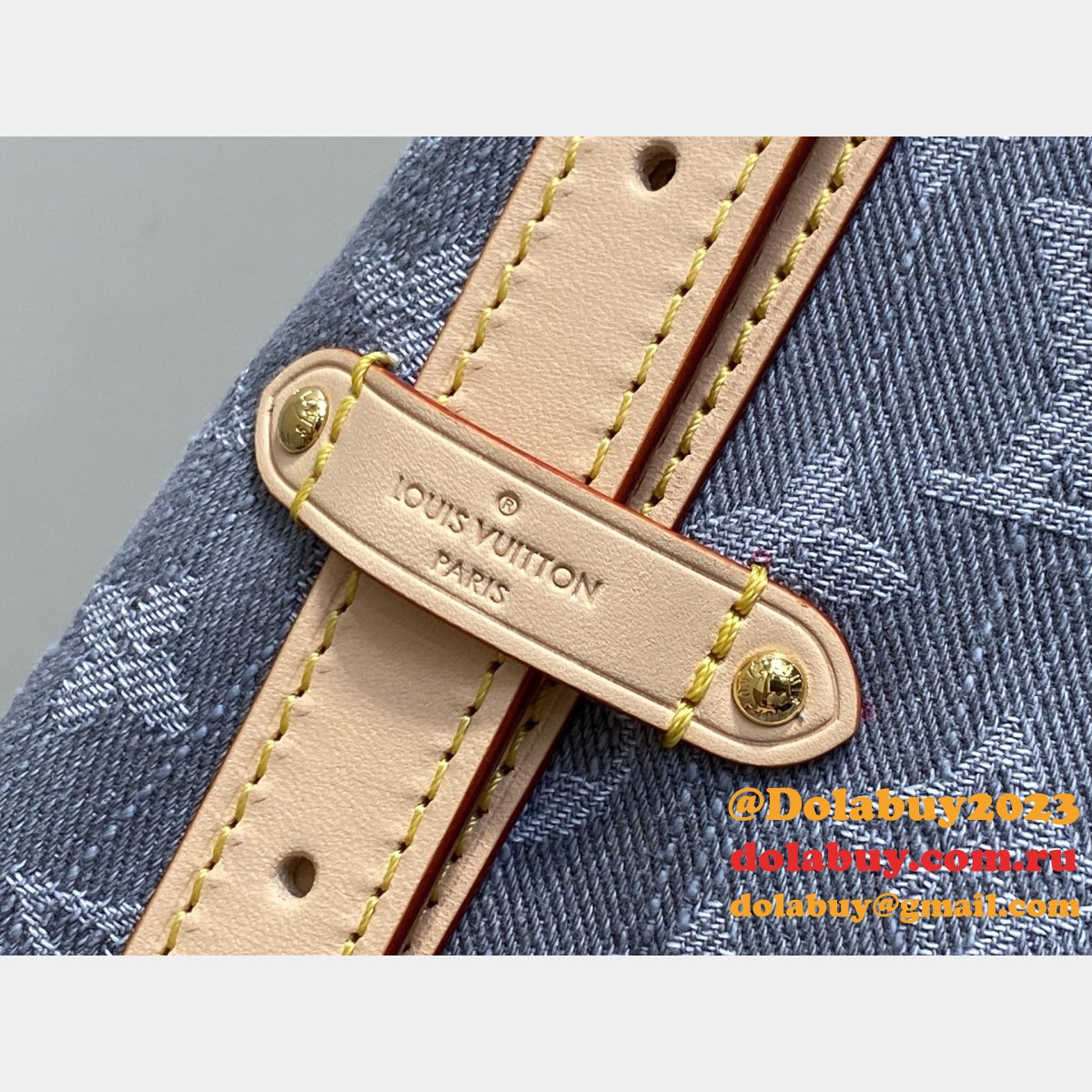 Louis Vuitton M13289 CarryAll MM Monogram Denim Copy Women Bag