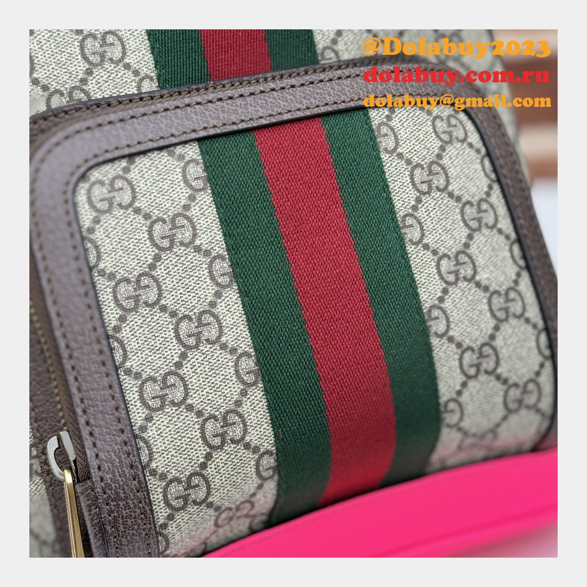 fuchsia top quality 547965 gg supreme ophidia G*u*i copy backpack bag