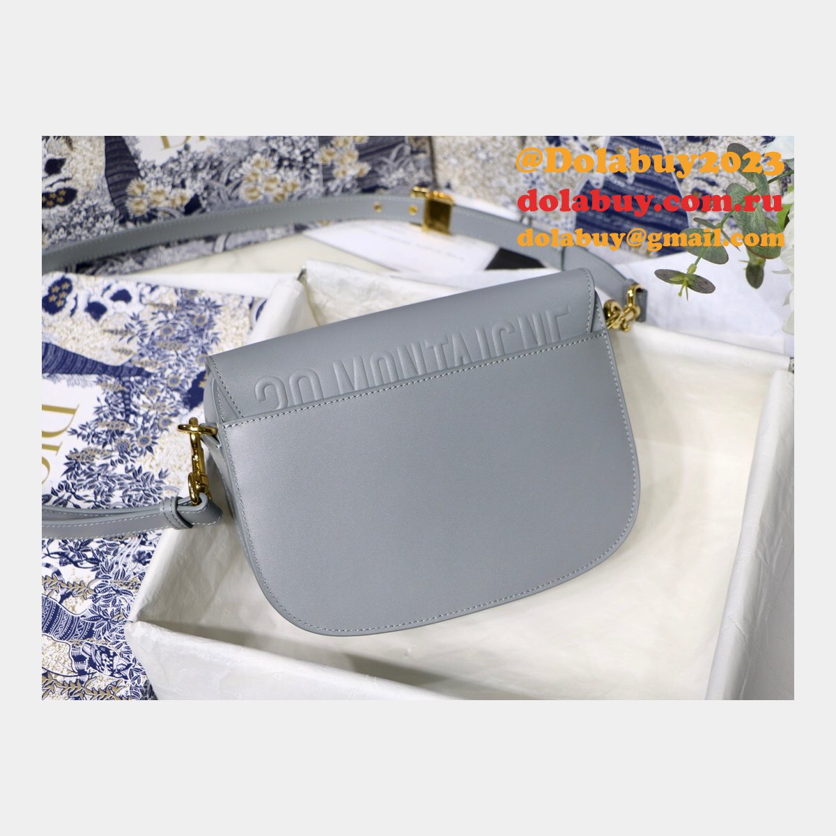 Best Replica Dior Bobby Bag Gray Box Calfskin