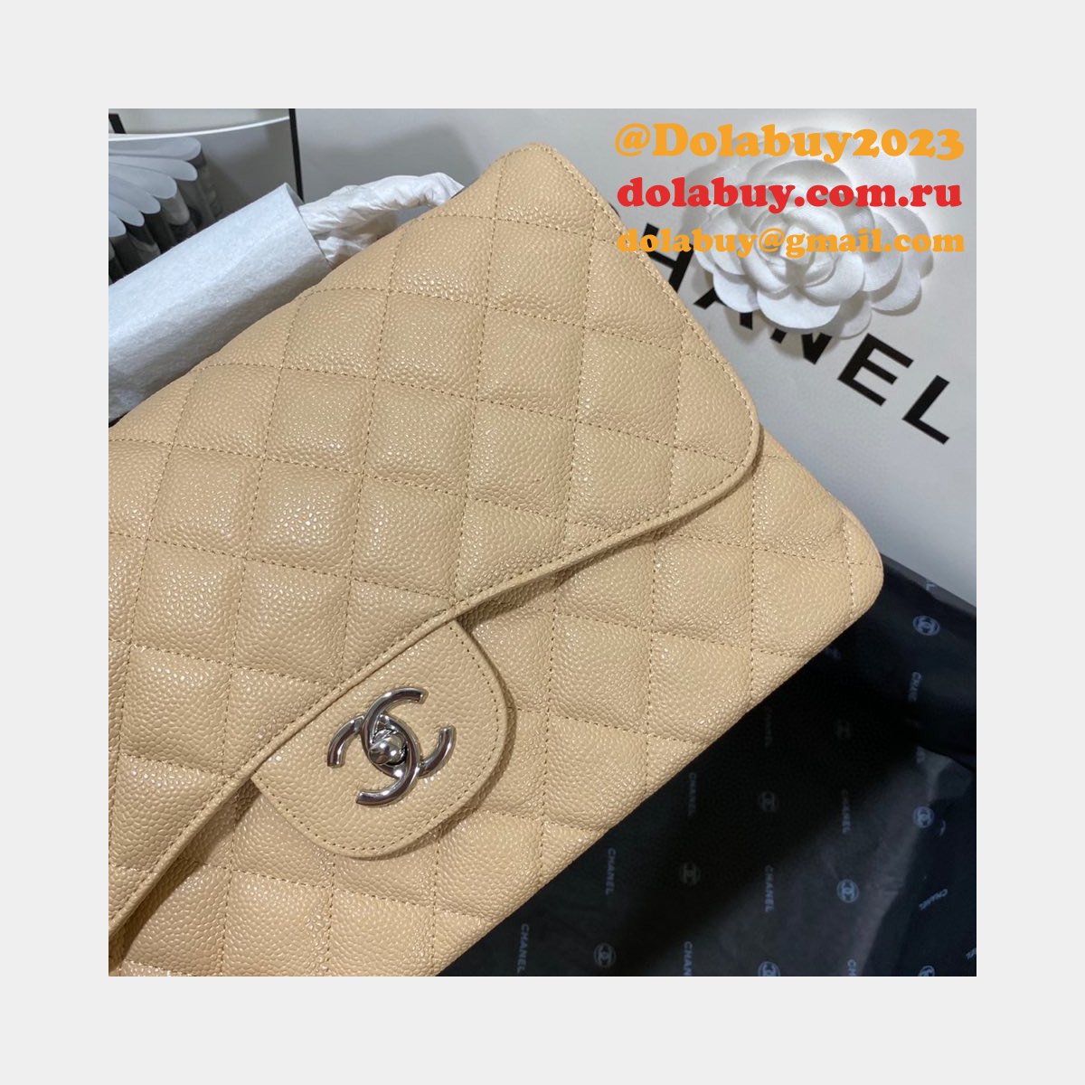 High Quality CC CF Classic Flap Jumbo Bags 30CM on Sale