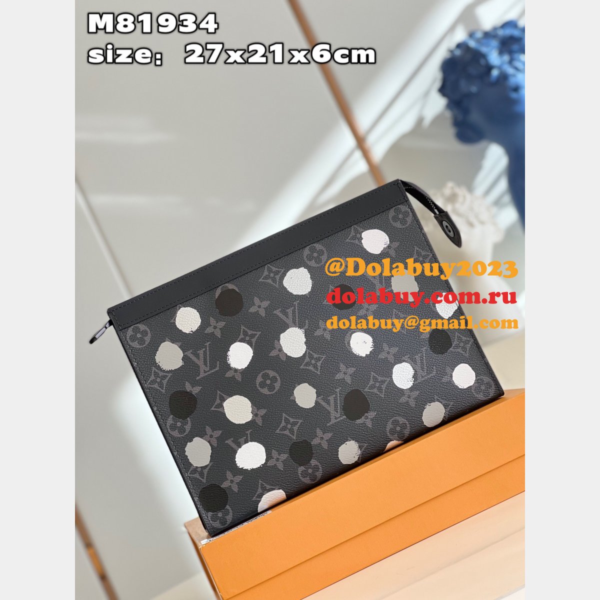 Louis Vuitton Cheap M81934 LVS x YK Pochette Voyage Monogram Eclipse Canvas