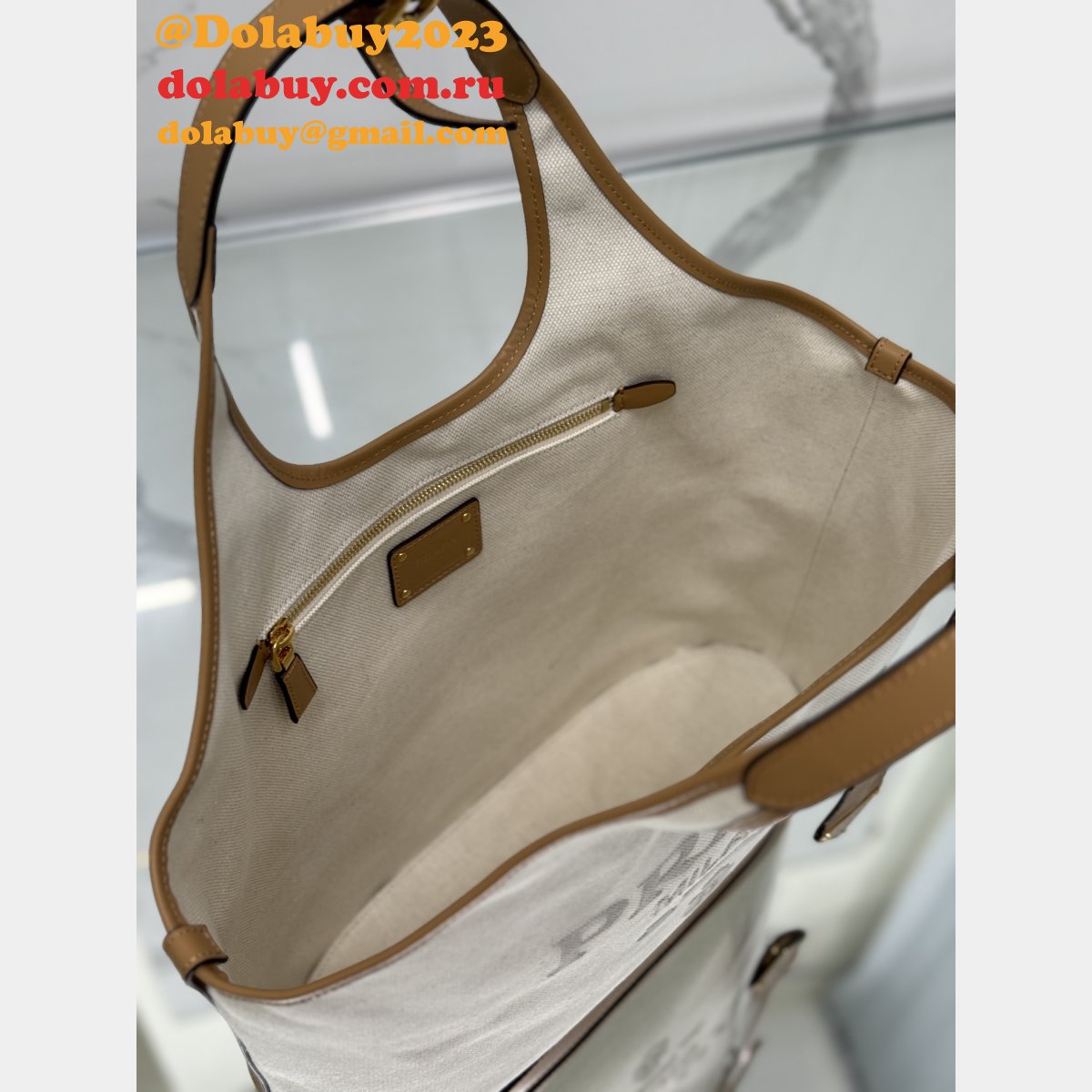 Top Quality Prada Milano canvas handbag 1BG472