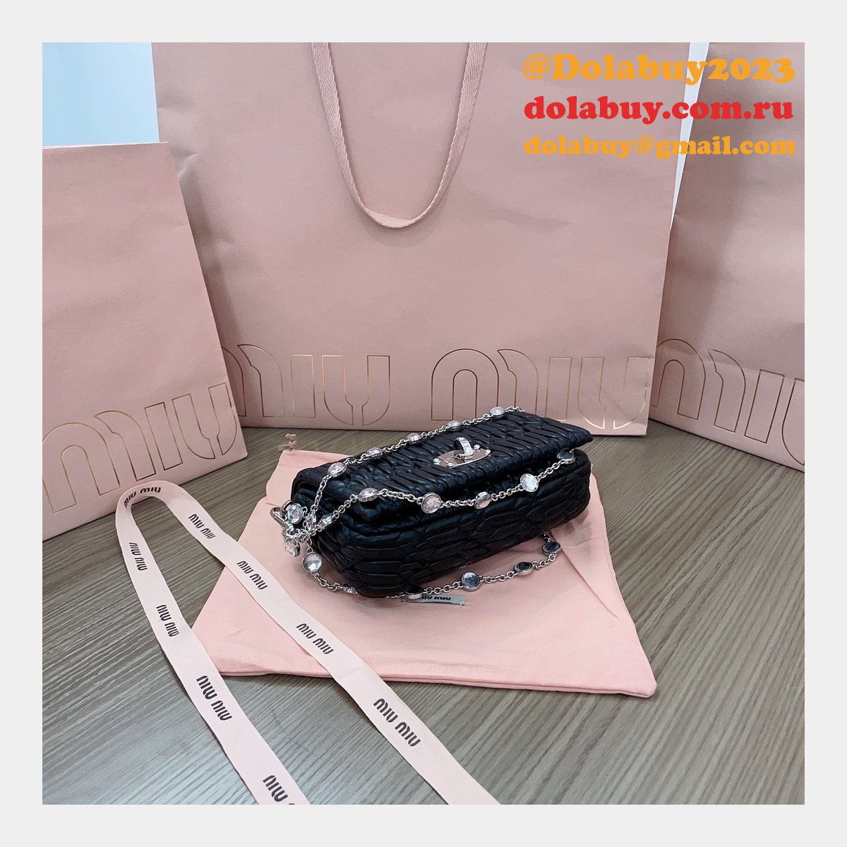 Luxury Designer Replica Miu Miu 5BP079 Cloquet 7 Star Bag