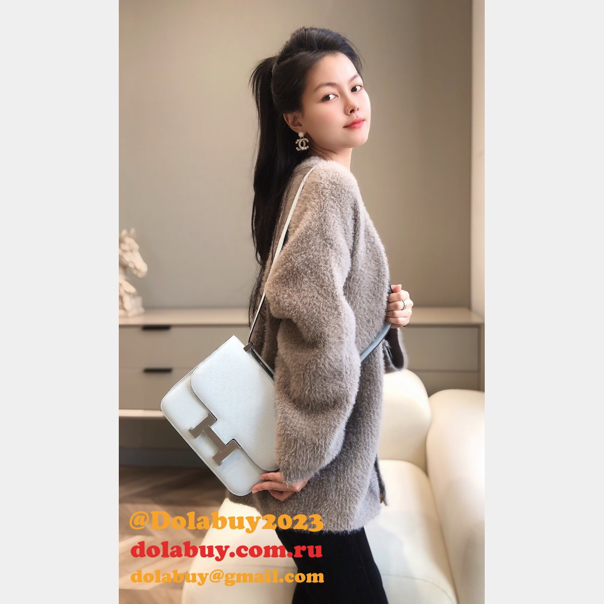 News Best Replica Hermes Mirror Single Compartment 23CM Epsom Bags