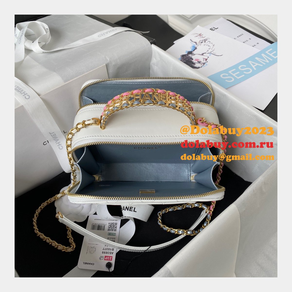 Knockoff 7 Star Vanity Case Shiny AS3899 Top Bag