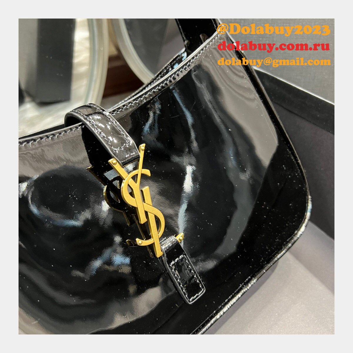 YSL 7 Star replica 657228 LE 5 À 7 hobo bag in Patent Leather