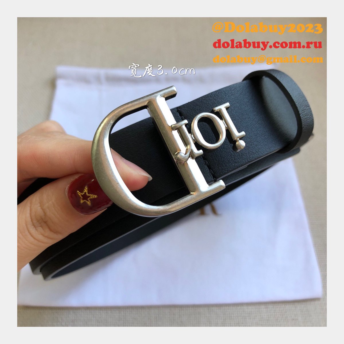 High Quality Christian Dior AAA Belts red/black/brown 30mm Cheap