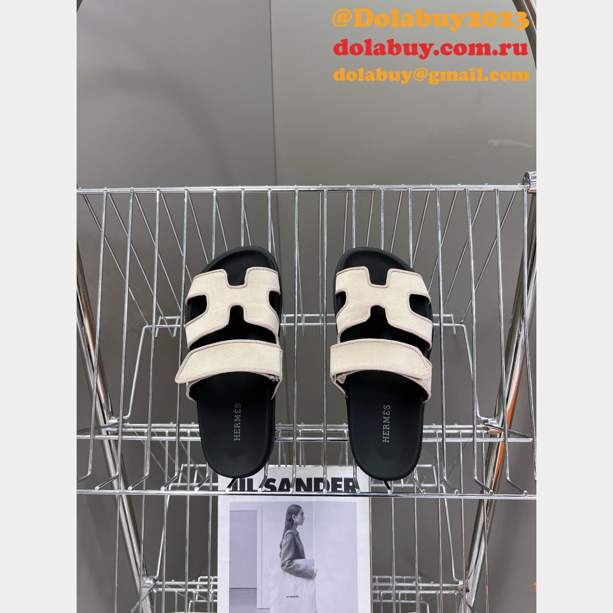 Luxury 2024 Hermes Replica Chypre Sandal High Quality Shoes