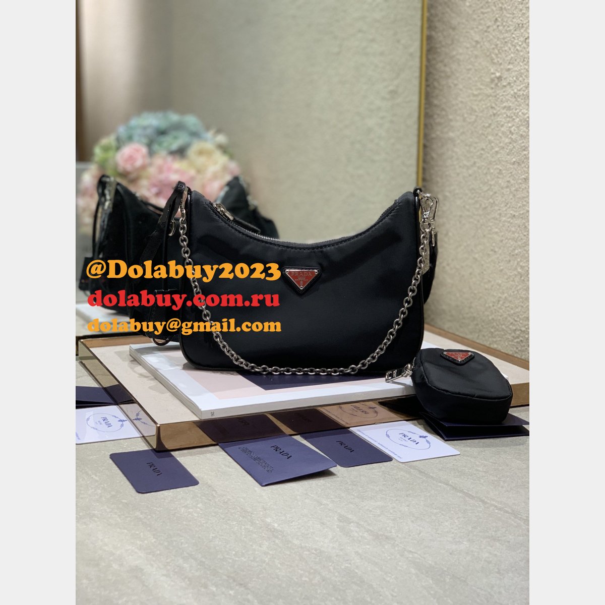 AAA+ Prada Tessuto Nylon Hobo Replica 475660 Bag