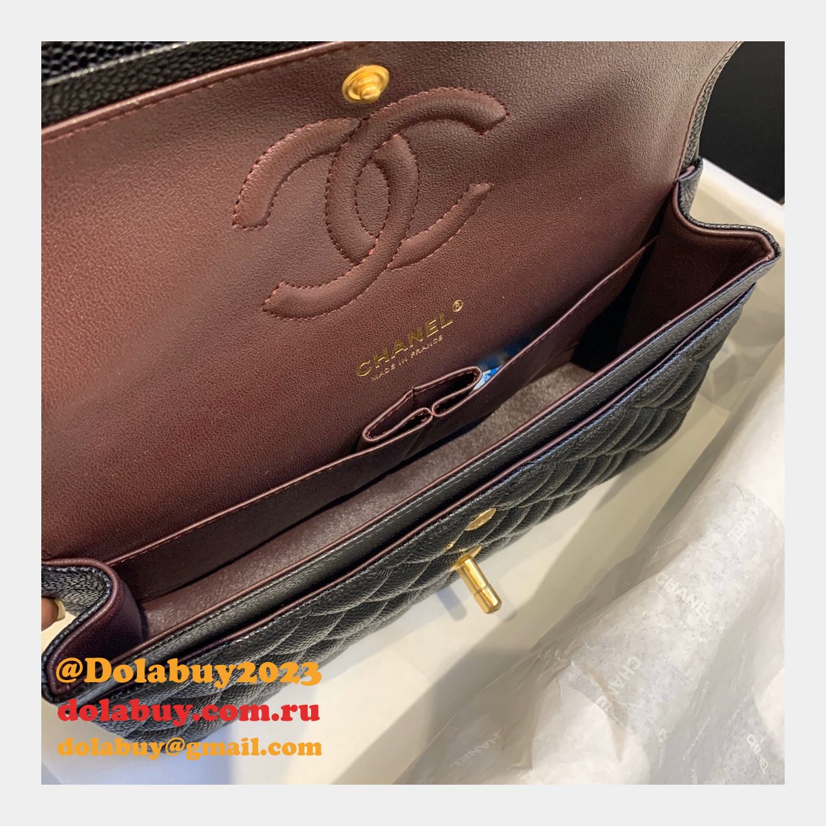 New CC 2021 Replica Quilted Caviar Leather Caviar CF1112 25CM Bags