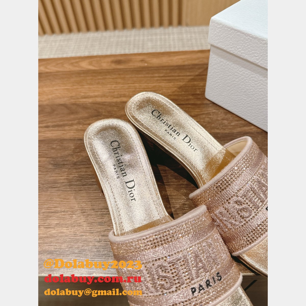 Inspired Fashion DIOR heel DWAY SLIDE