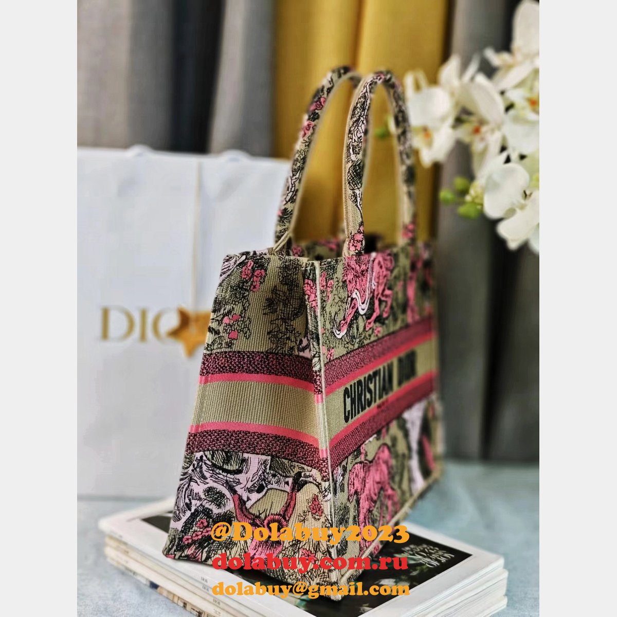 Top Quality Christian Dior Paris  Reverse book Tote