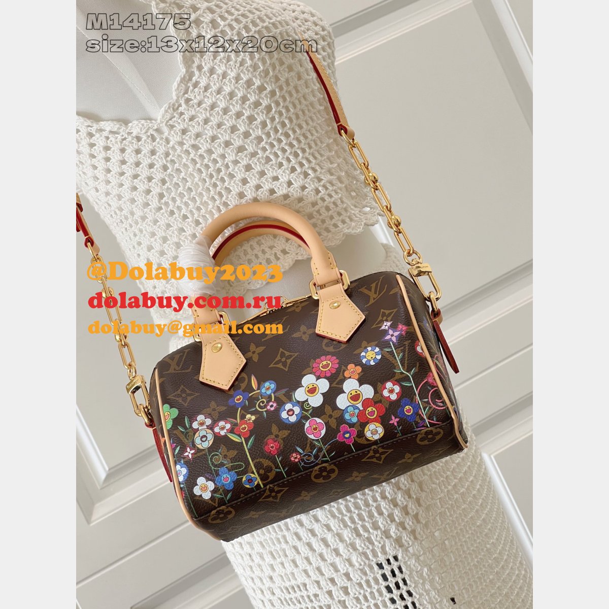 Louis Vuitton M14175 LV x TM Speedy Bandoulière 20 Monogram Lcons Bag