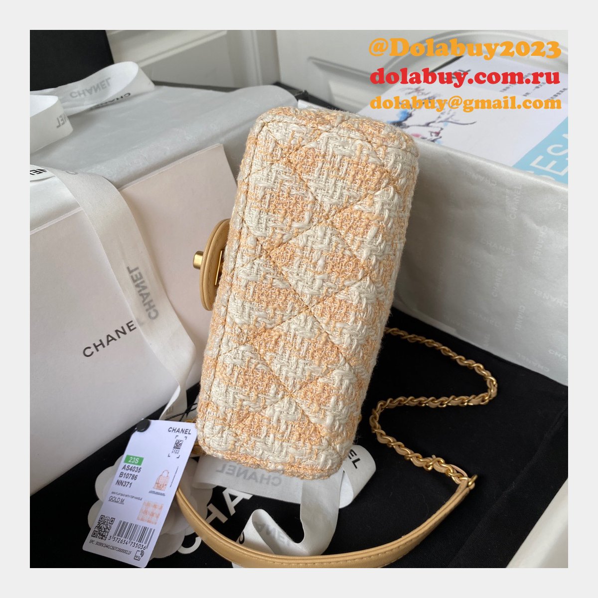 New 1:1 Mirror Flap Bag AS4035 Top Handle Luxury