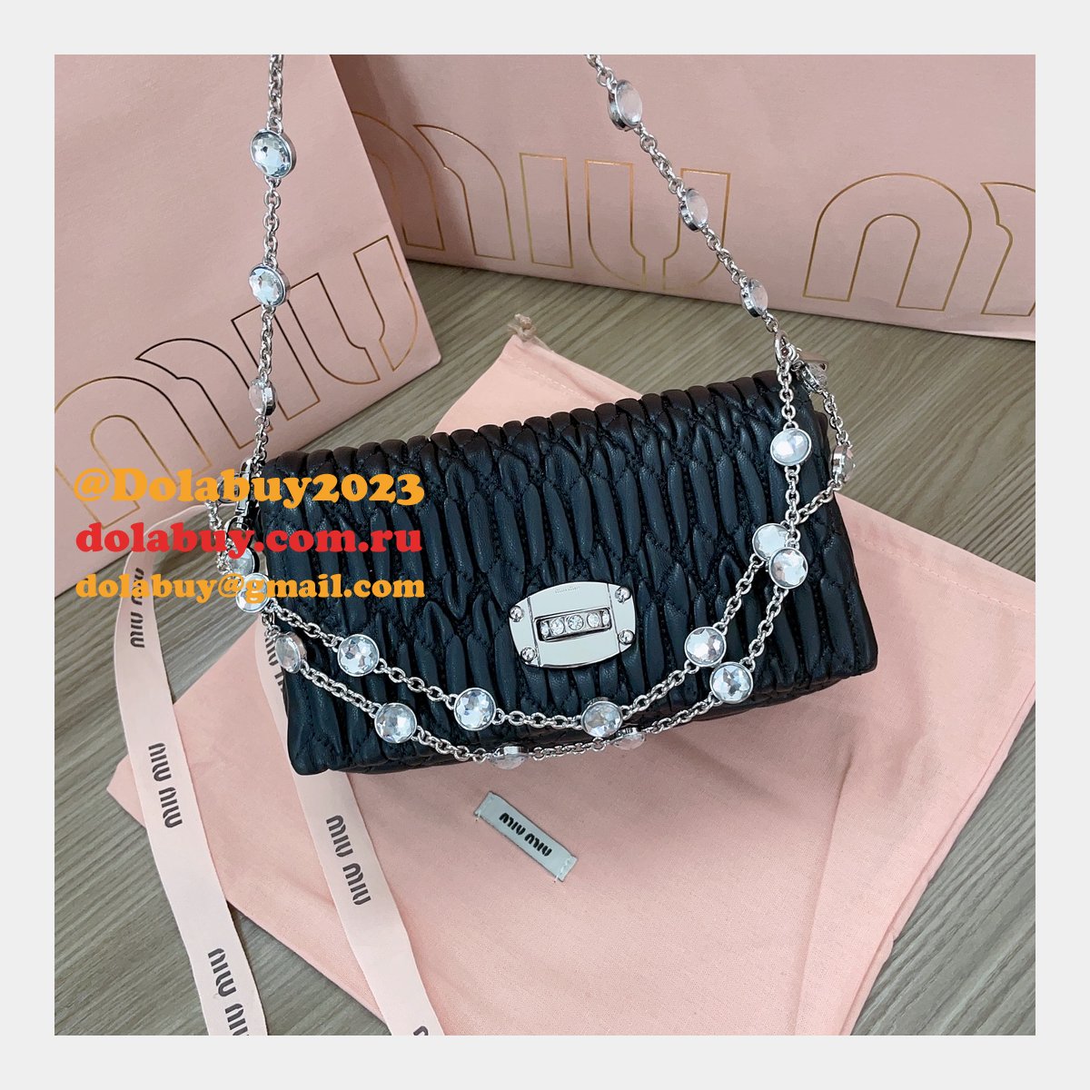 Luxury Designer Replica Miu Miu 5BP079 Cloquet 7 Star Bag