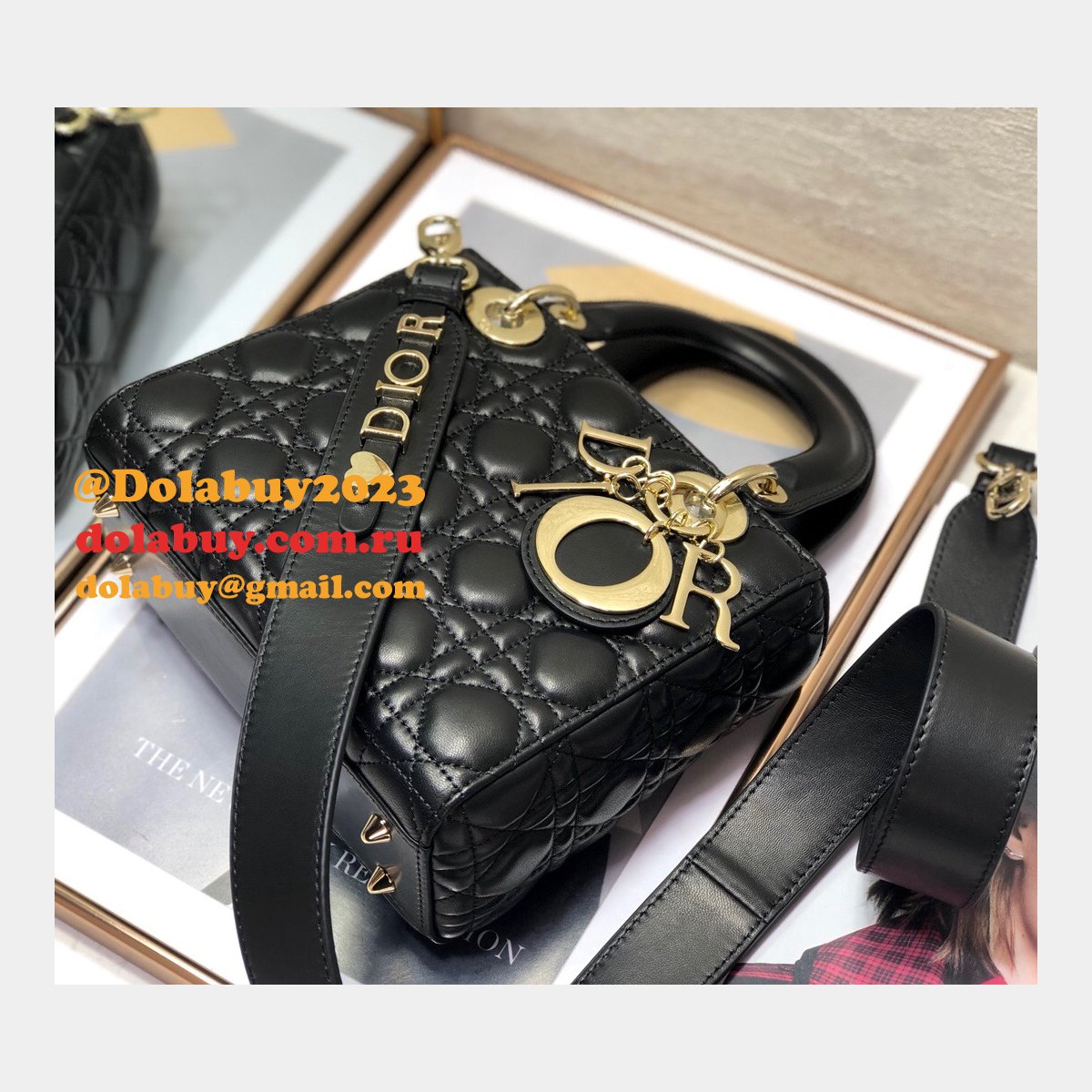 Luxury Christian Dior Lady Dior AAA+ 20CM Fake Bags