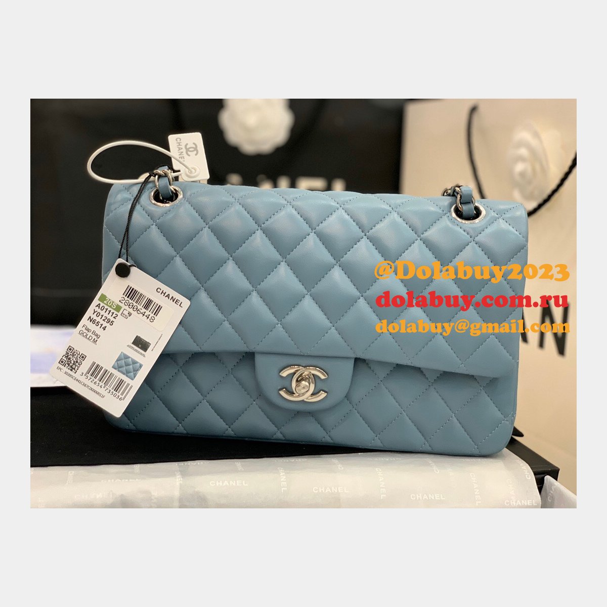Wholesale Best Replica Lambskin CF1112 25CM Handbags Online China Sale