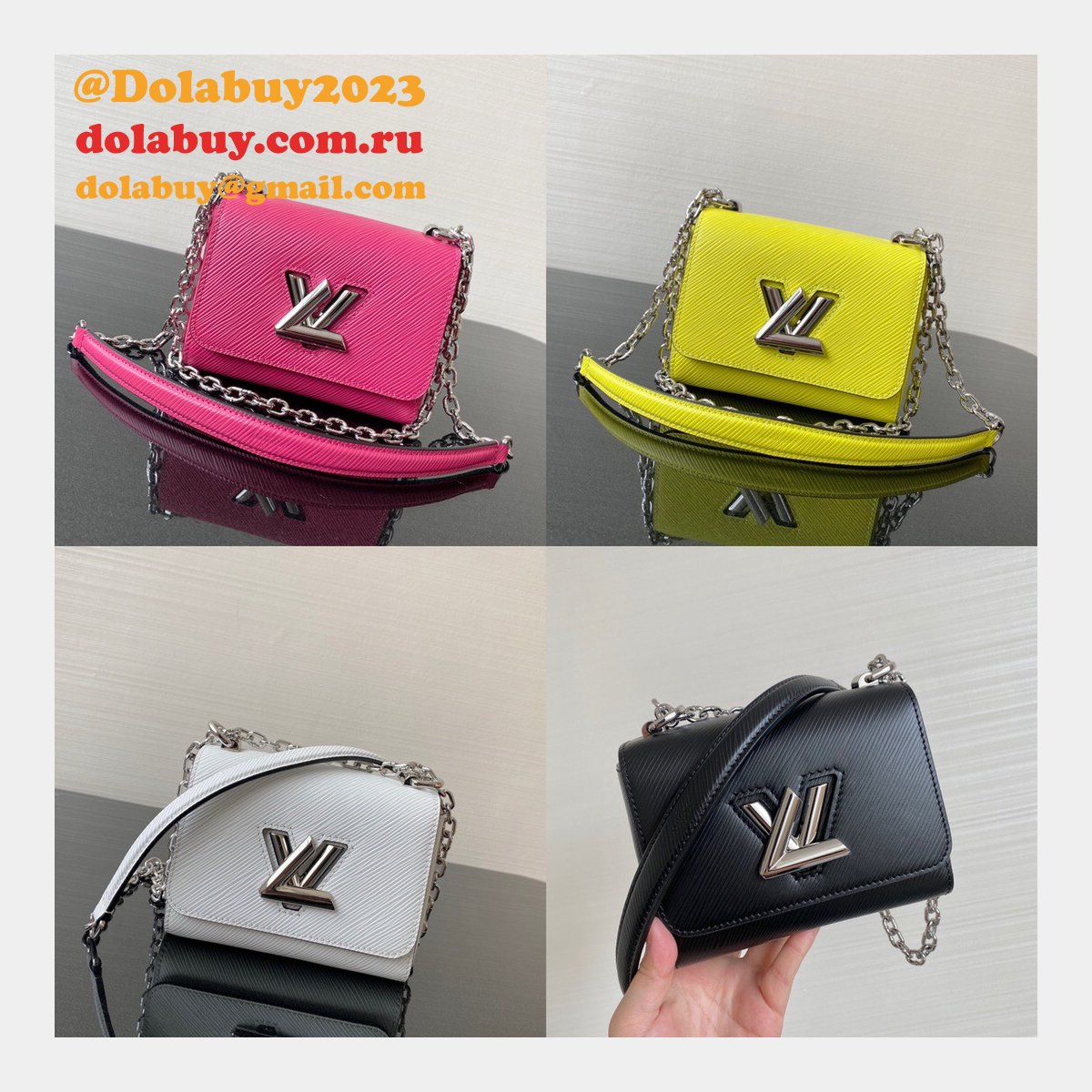 Replica Louis Vuitton Twist MM Epi Leather 16cm 4 Colours