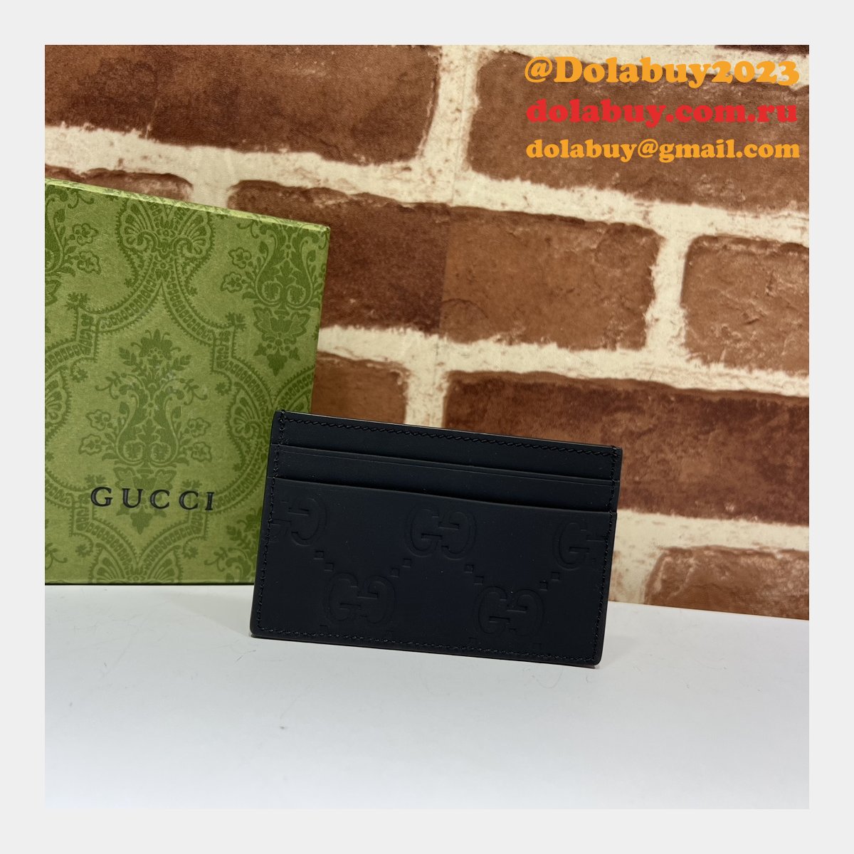 gg replcia G*u*i 771314/771315/780403 rubber-effect zip card case wallet