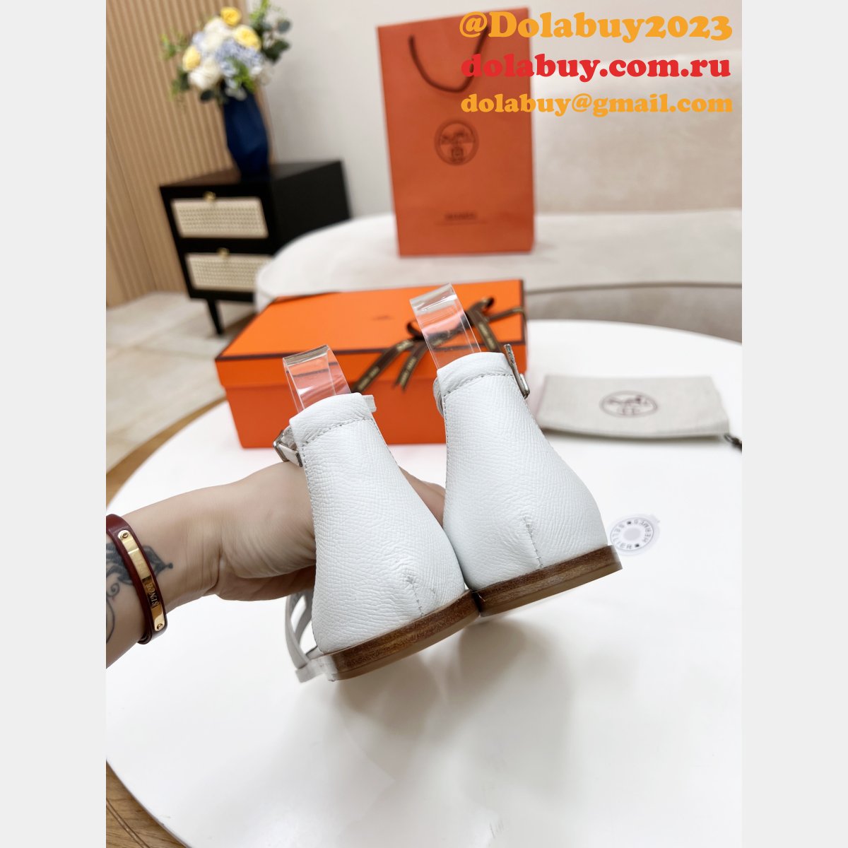 BEST HERMES SANTORINI EPSOM SANDALS 2024