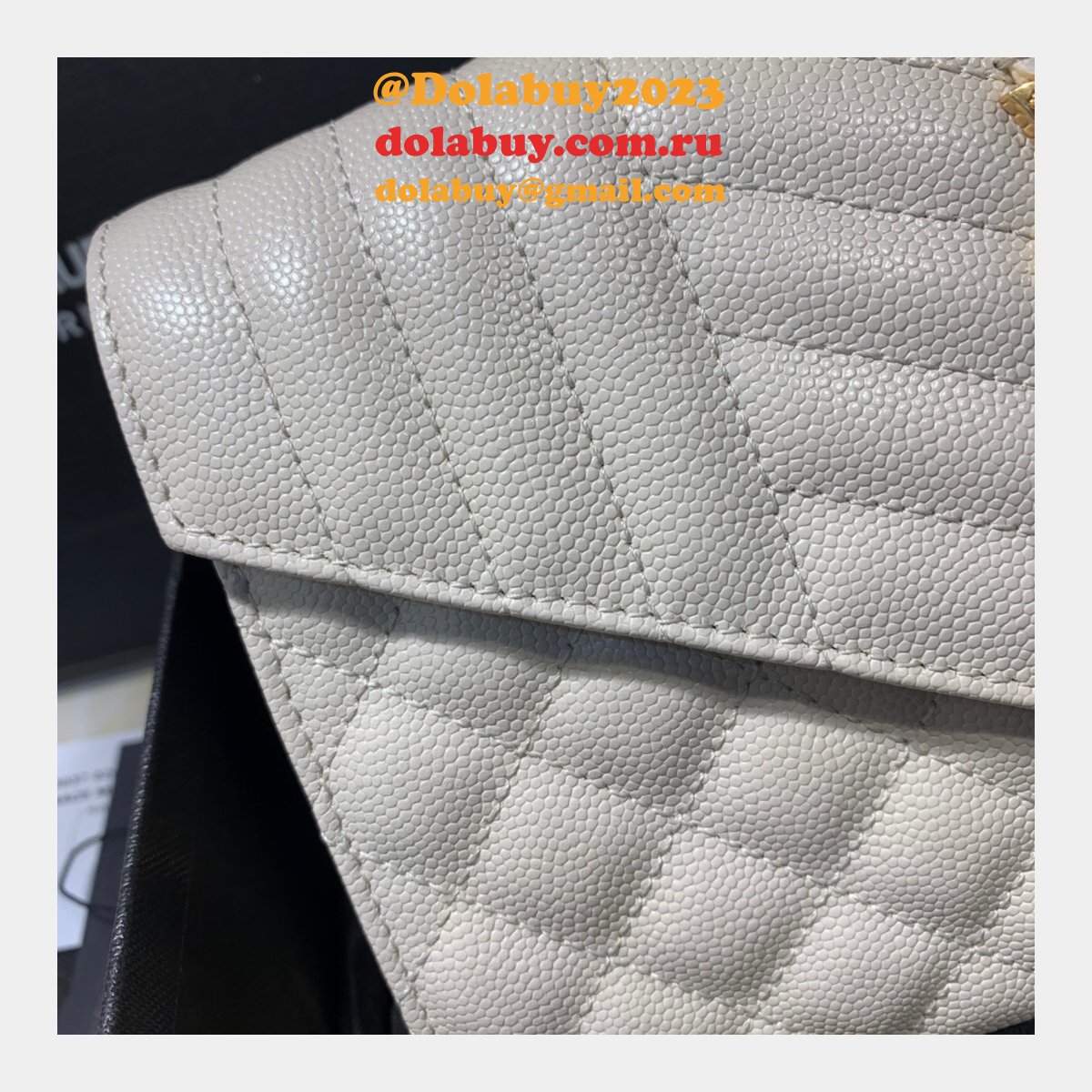 YSL Replica Saint Laurent Envelope Wallet on Chain WOC 620280 White Bag