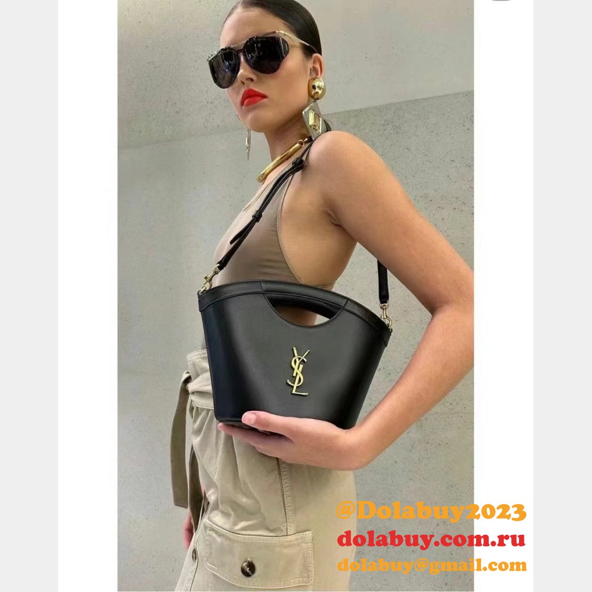 Best Saint Laurent Inspired 791069 Mini Shopping Black Bag