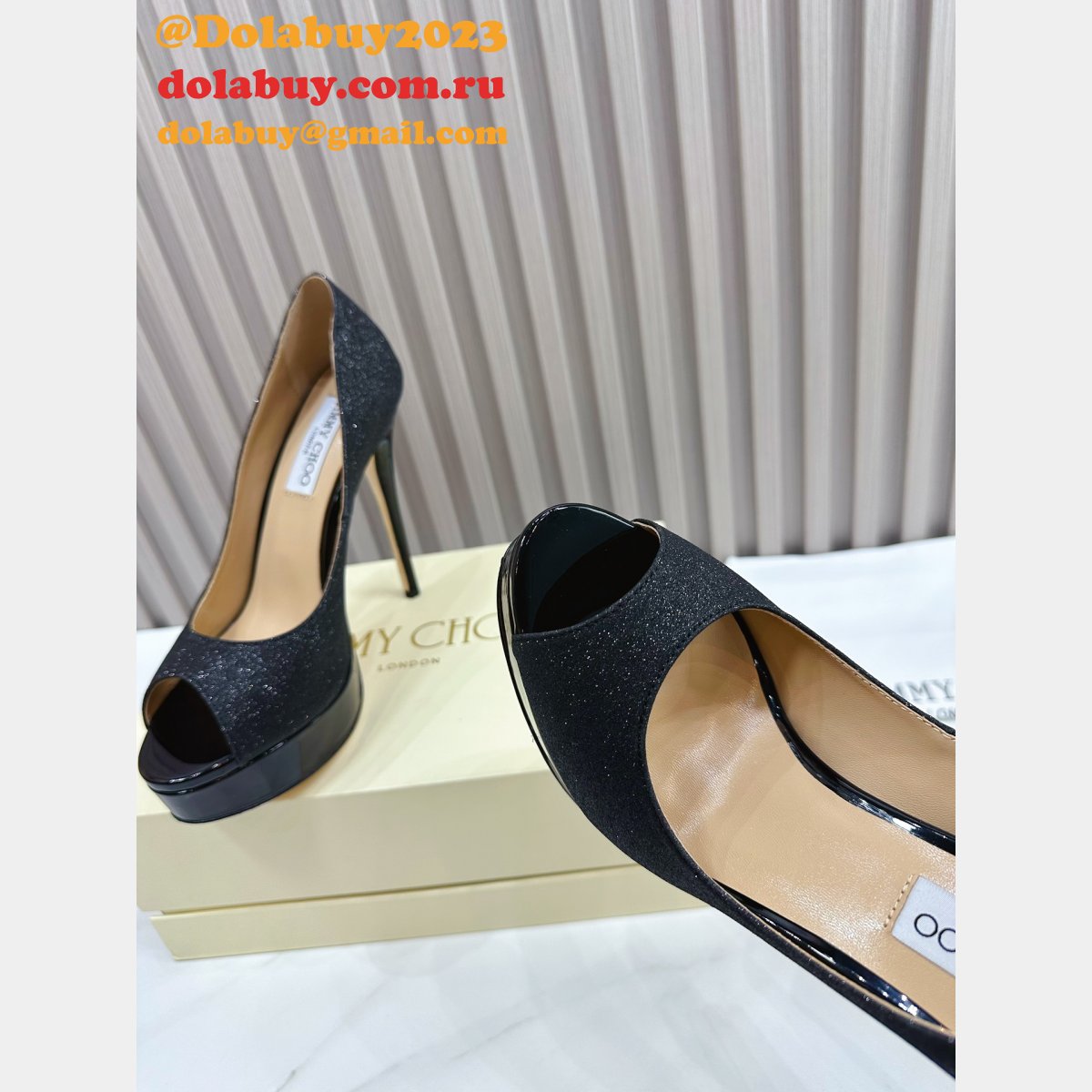 Luxury JIMMY CHOO High heel Platform shoes online selling