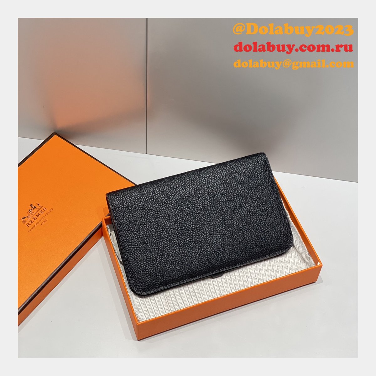 Luxury 1:1 Mirror Hermes Togo Passport Holder