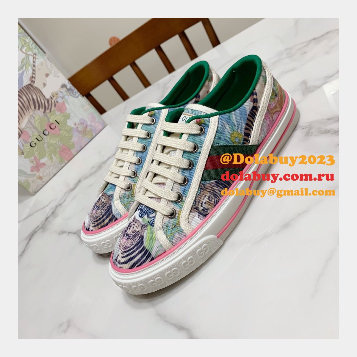 replica G*u*i canvas shoes 1977 series women/men quality for sale