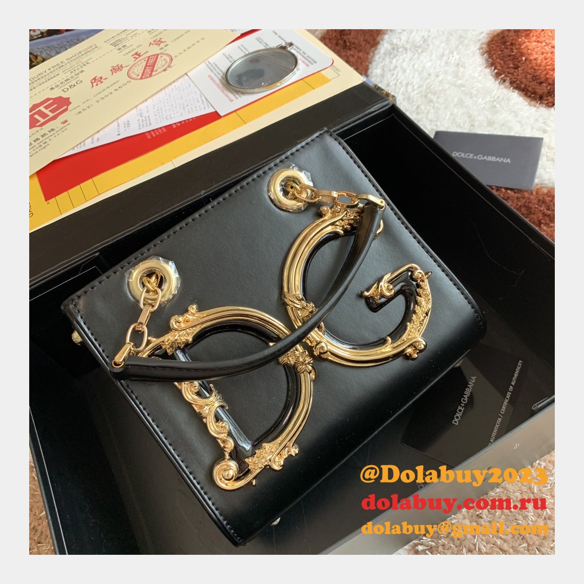 Designer Replica Dolce & Gabbana Drawstring Tote DG Girls 5180 Bags