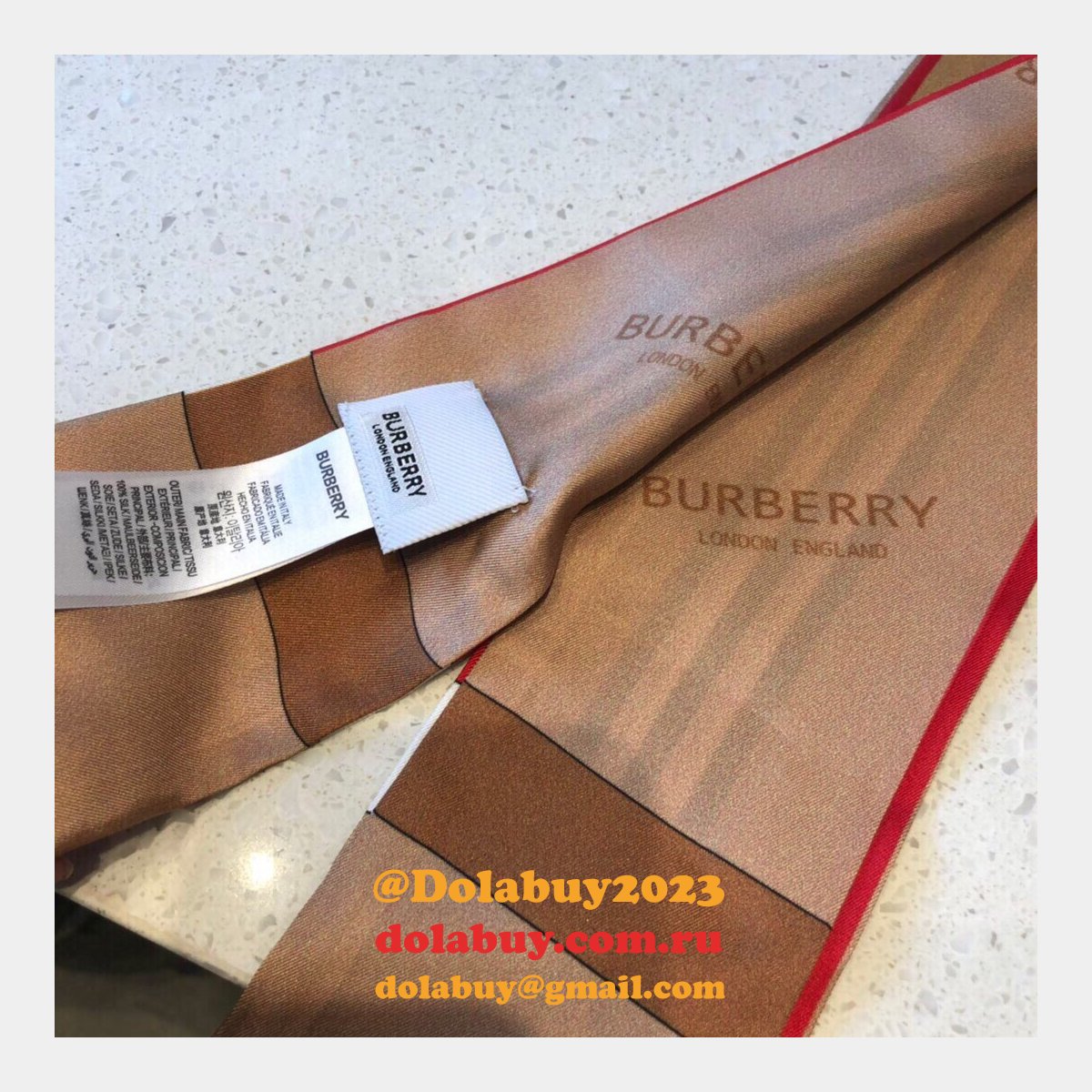 Burberry silk ribbon Straps bow tie streamers