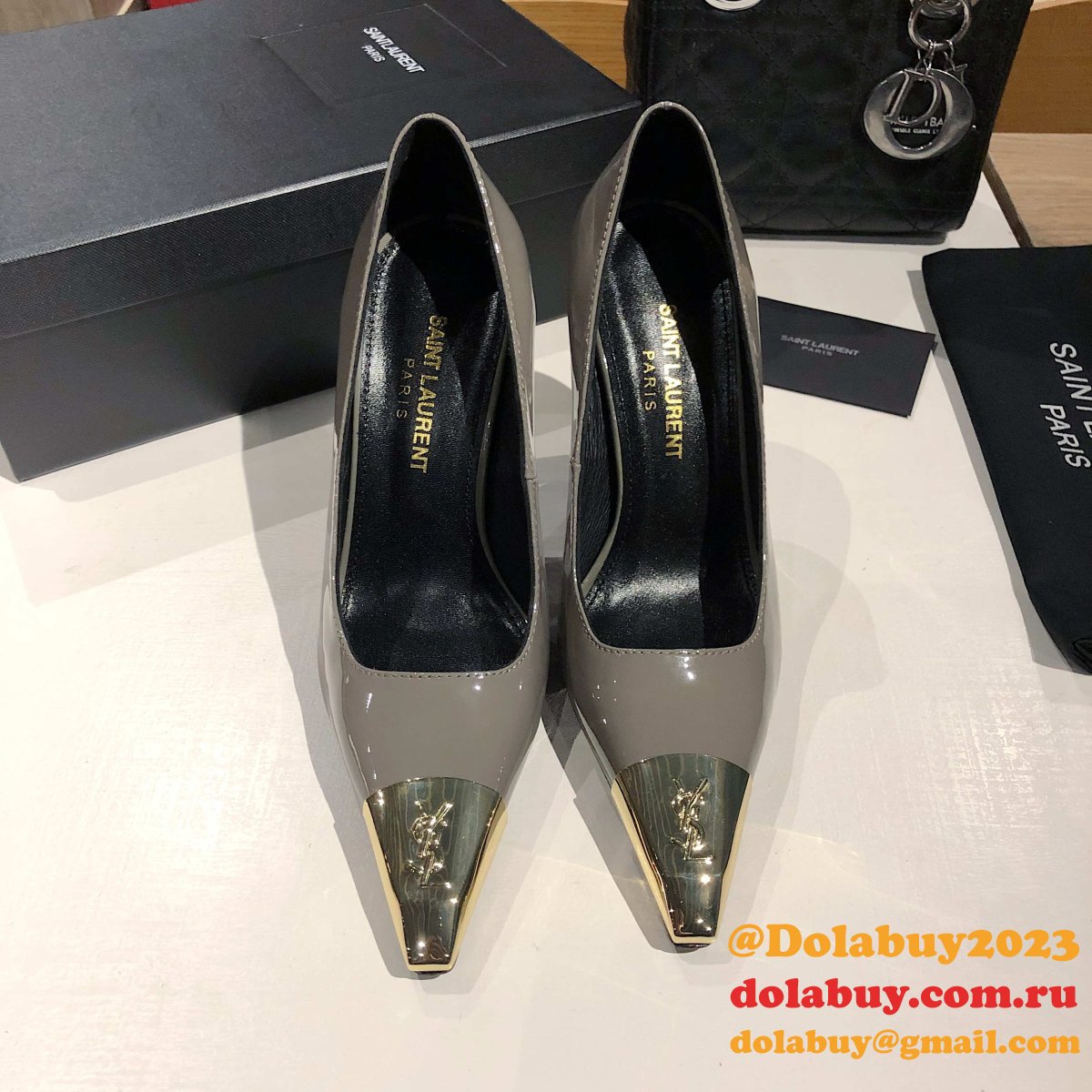 Top Quality SAINT LAURENT KNOCKOFF Pumps In Patent Leather