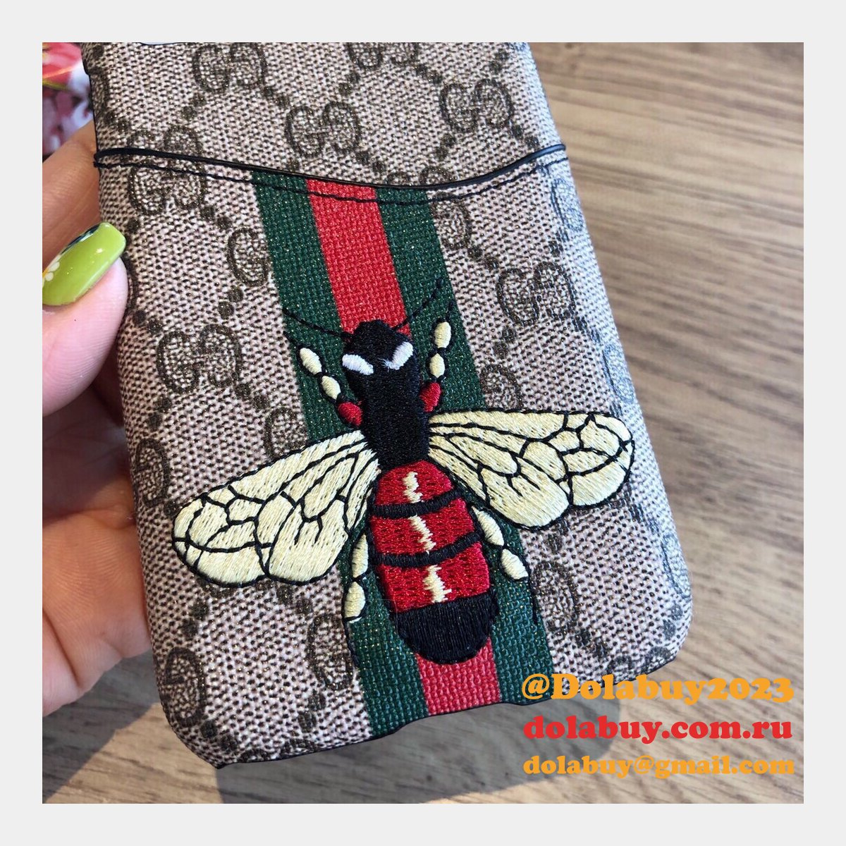 high quality G*u*i iphone leather wallet cases