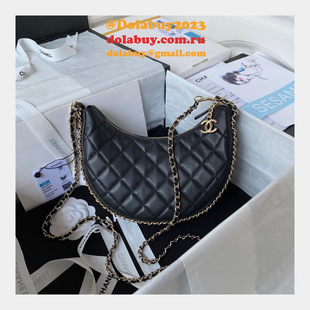 We Sale High-quality Fake AS3917 Lambskin Hobo Bag