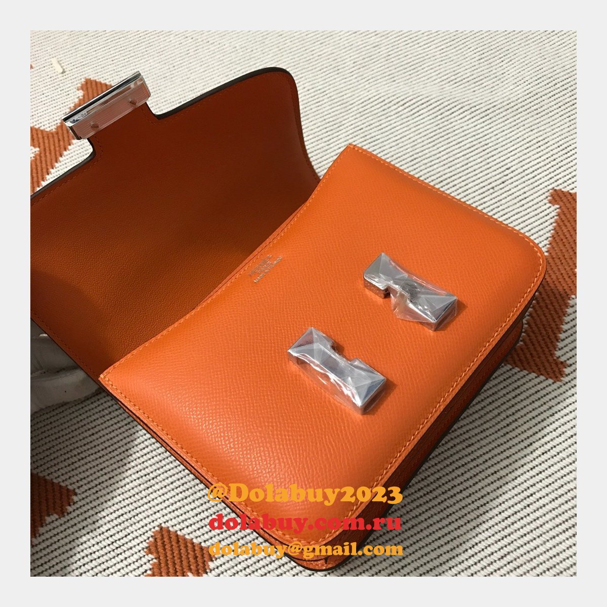 Hermes Constance Bag 18cm Epsom Leather Orange