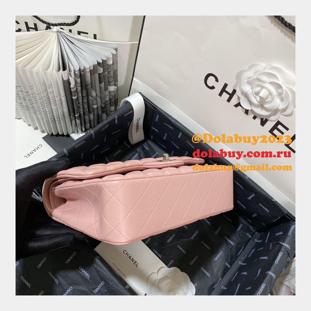 Top Quality Replica Lambskin CF1112 Bags 25CM PINK