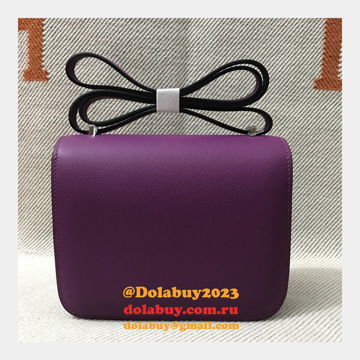 Hermes Constance Bag 18cm Epsom Leather Purple