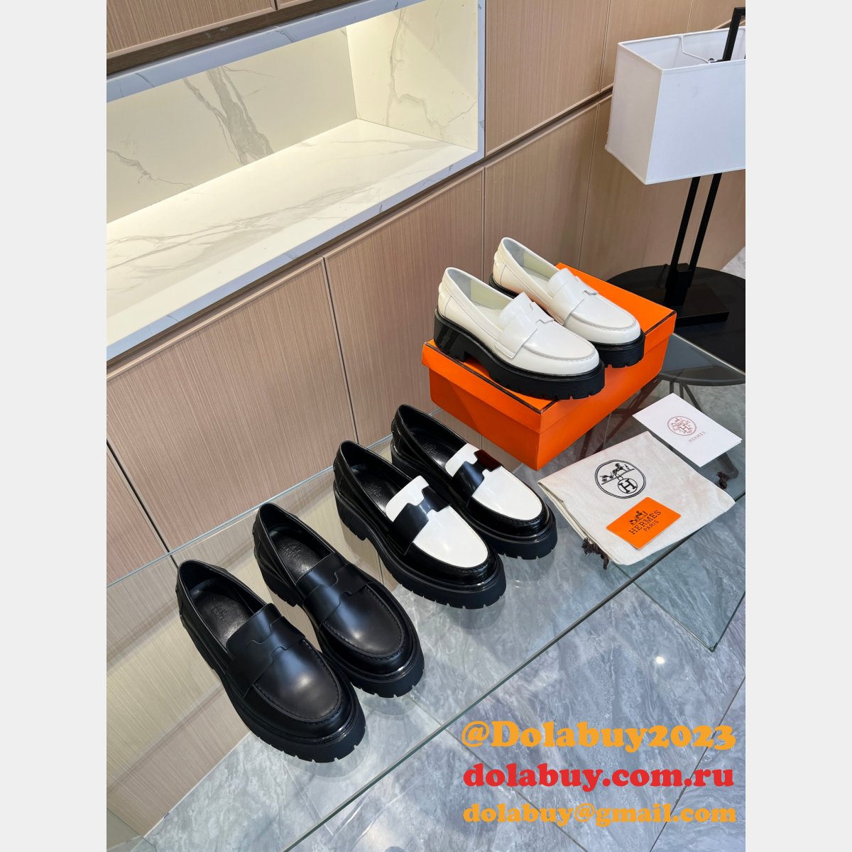 Replica Knockoff Hermes classic popular Oxford thick-soled Loaf