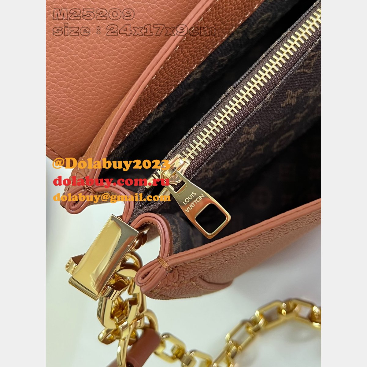 Louis Vuitton Luxury Replica Dauphine Soft M25048 Orange Bag