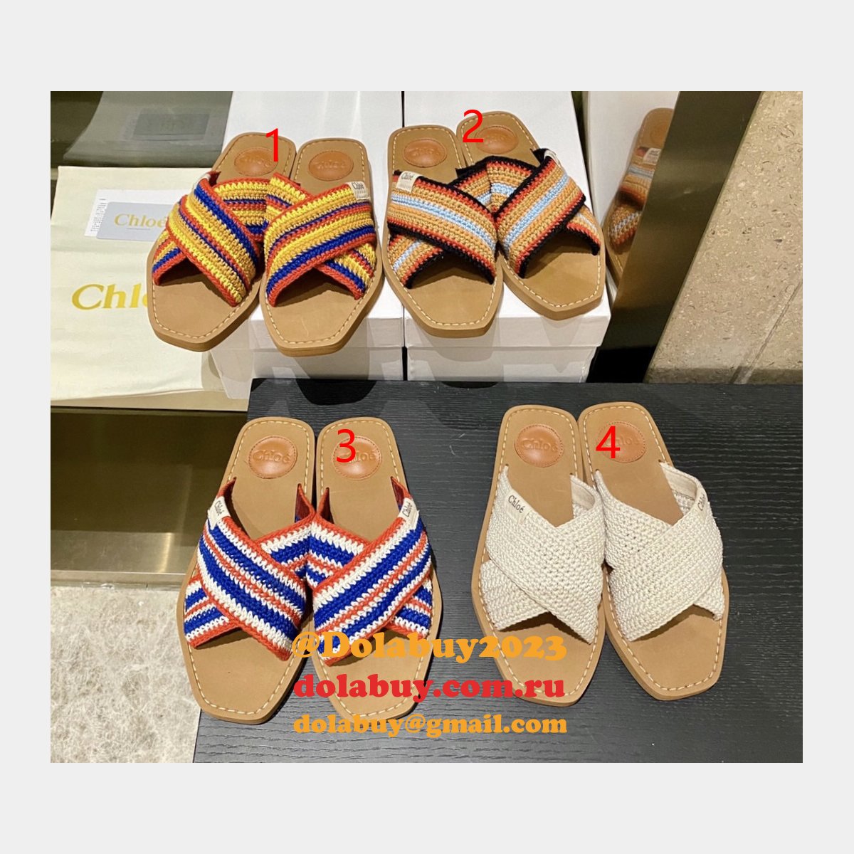 1:1 Mirror Image Replica Chloe Roman Sandals Shoes
