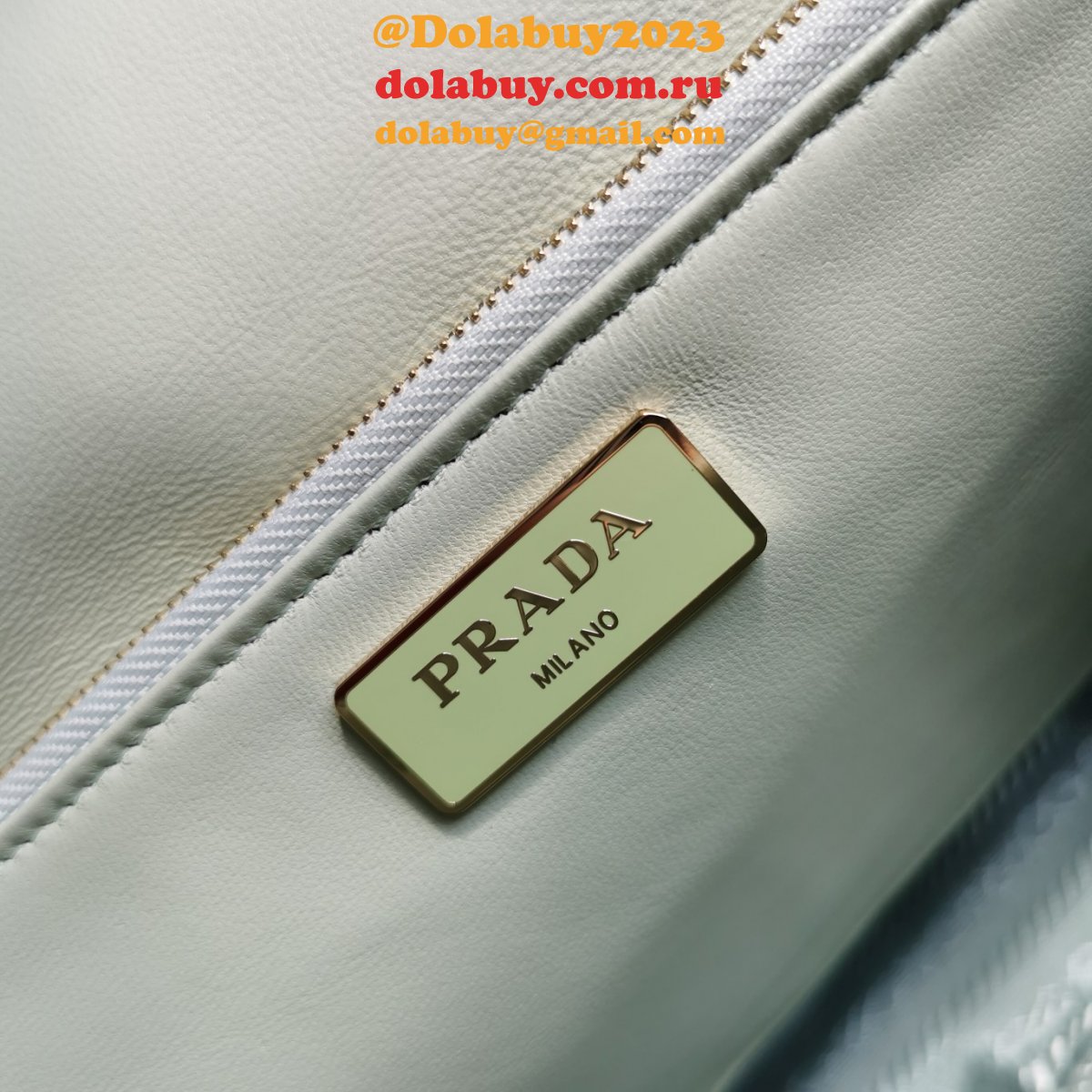 Wholesale Prada Fake System nappa leather patchwork bag online
