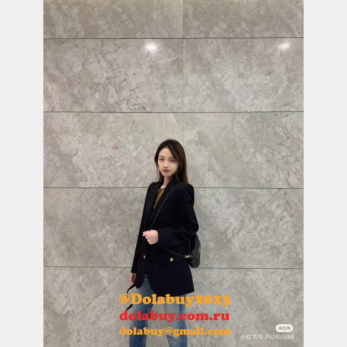 YSL Gaby Copy Vanity Black 766731 Replicas Bag