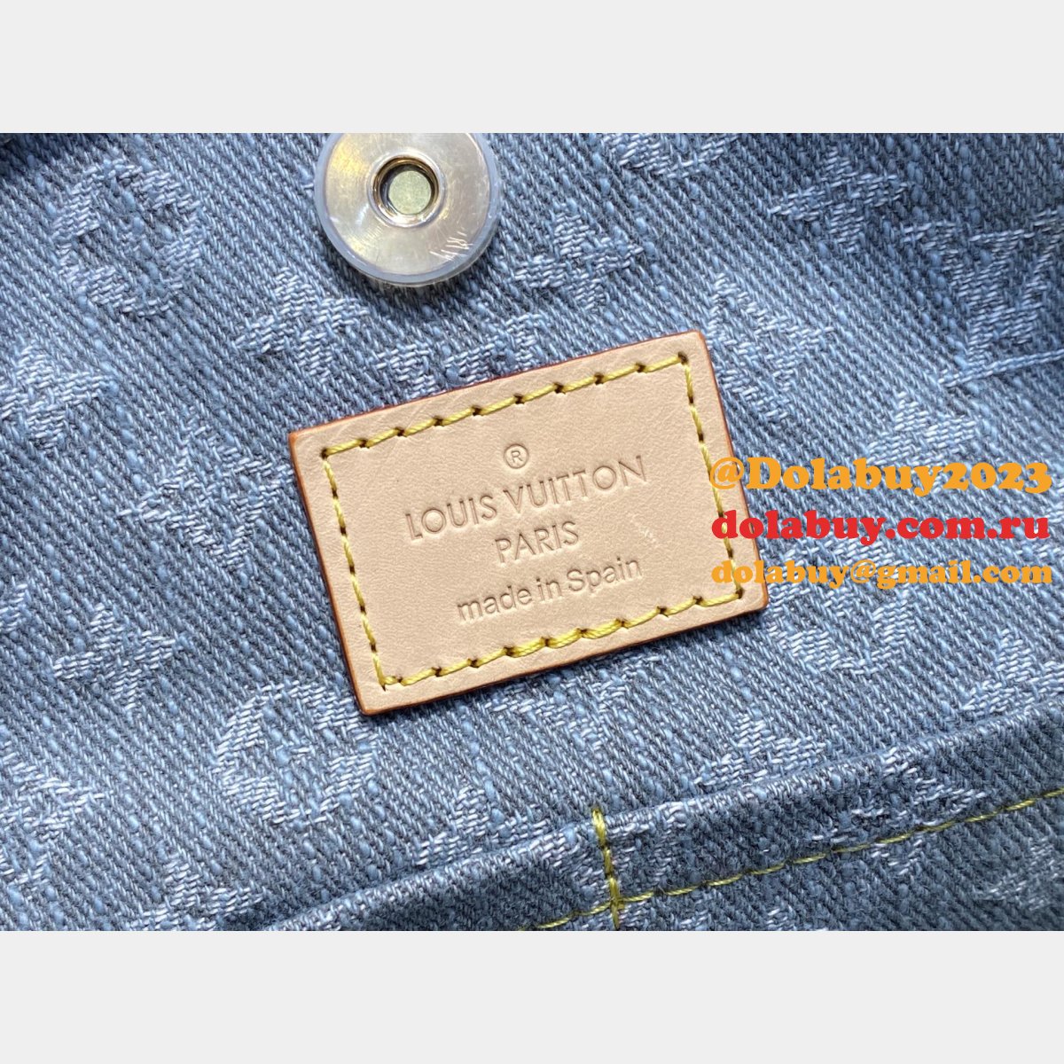 Louis Vuitton M13289 CarryAll MM Monogram Denim Copy Women Bag