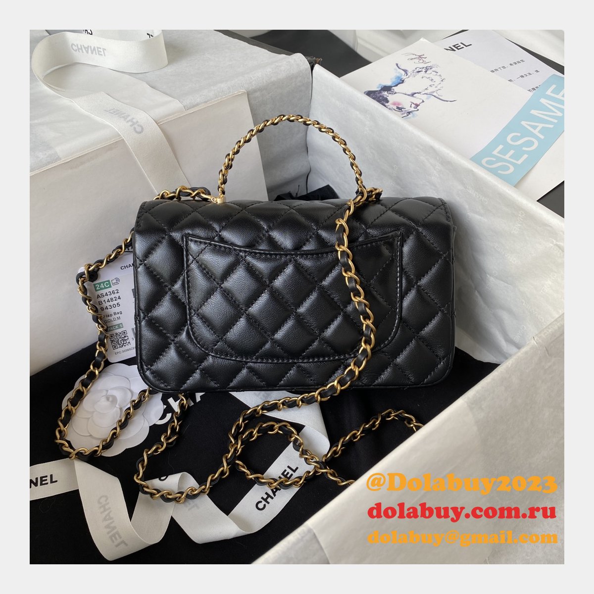 Luxury Replica Classic Flap Fashion AS4362 Black Bags