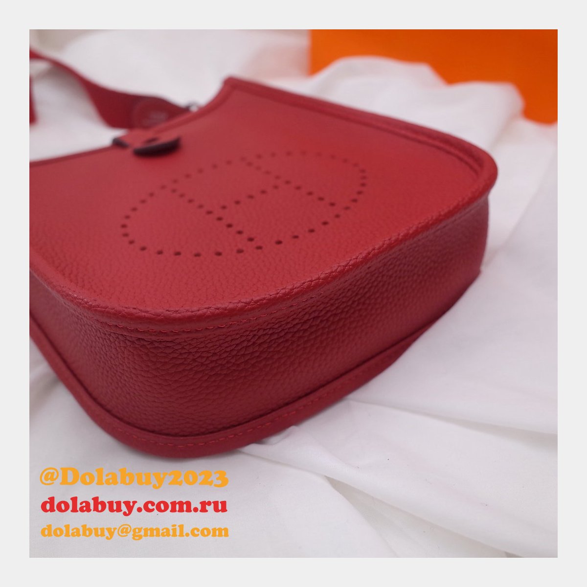 Replica Hermes Mini Evelyne TPM Bag Red