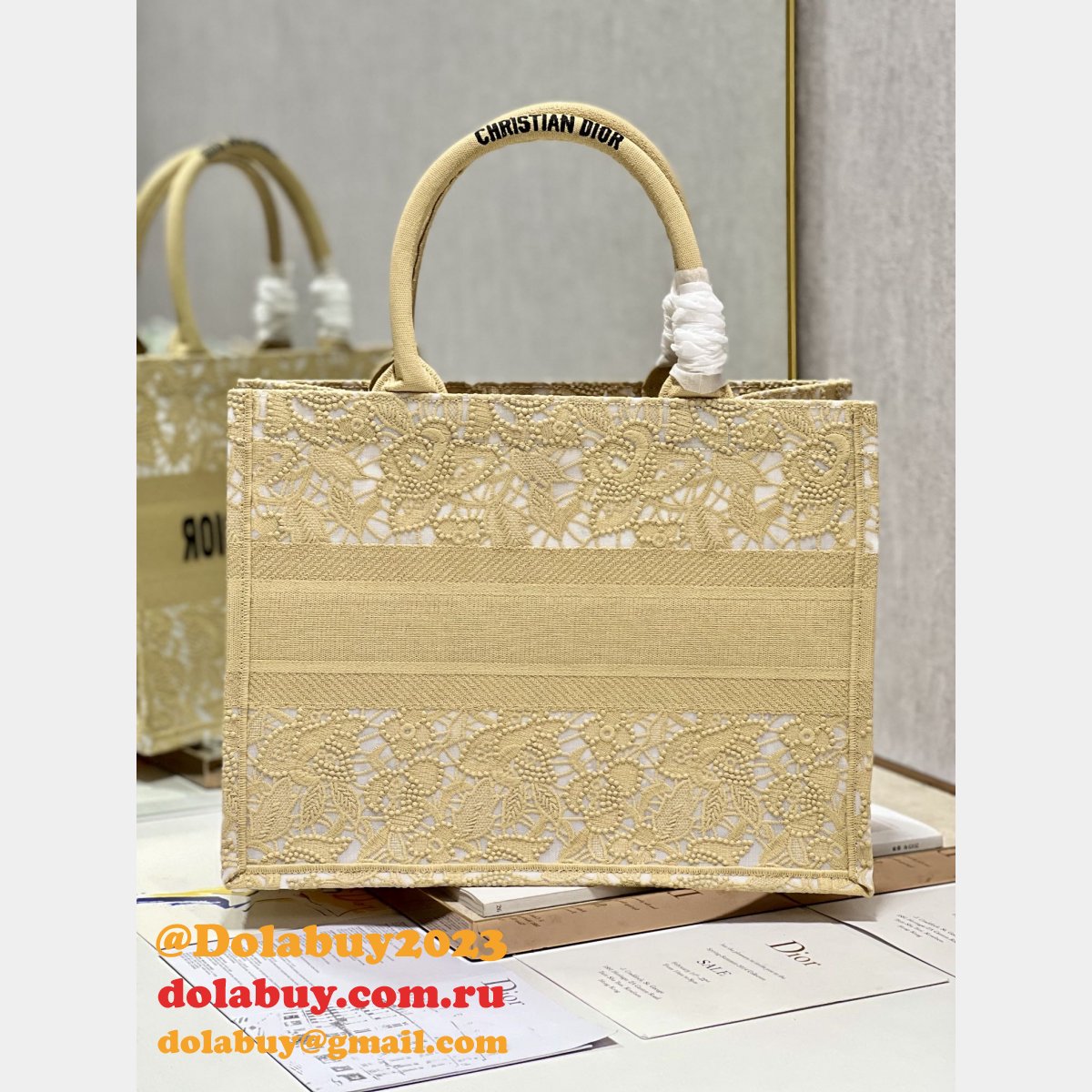 Dior Replica Book tote Bayadere D-Stripes AAA+ Bags