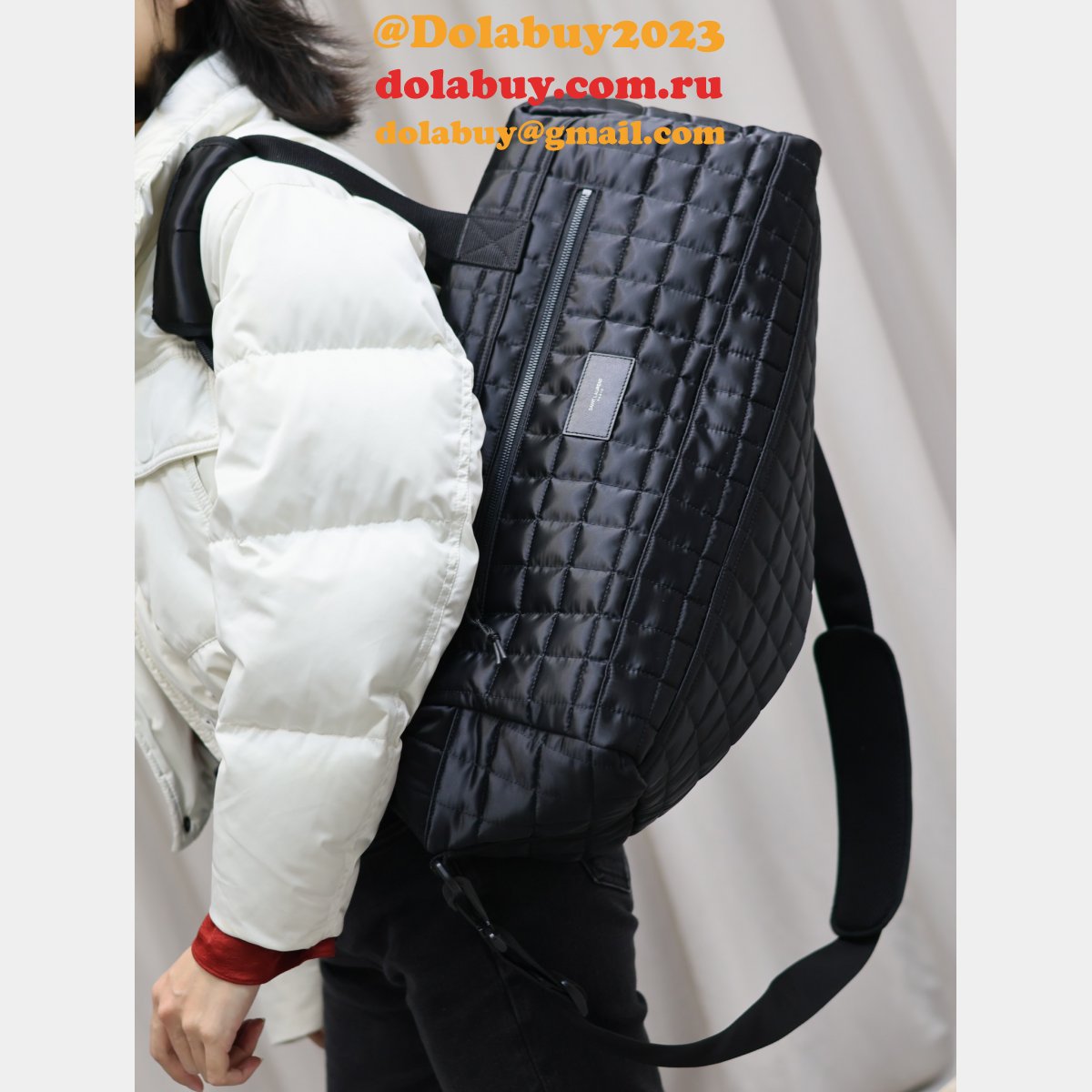 Luxury Fake Designer YSL 581374-1 Travel Tote Black Bag