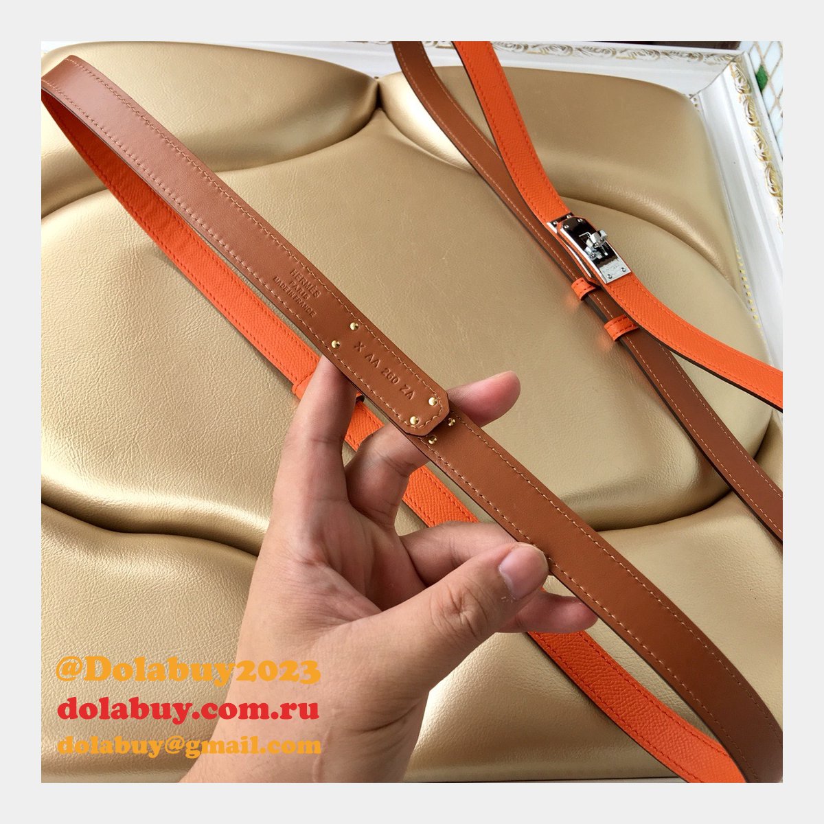 7 Star hottest selling hermes kelly thin belt 17mm